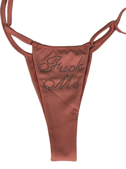 PINK BEDAZZLE F ME THONG